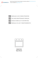 Glem GFXV21IX-S2 Use And Maintenance Manual