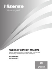 Hisense RQ758N4SWFE User's Operation Manual