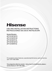 Hisense AP1419CR1G Use And Installation Instructions
