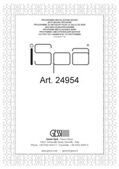 Gessi iSpa 24954 Manual