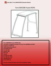 Tektite Toro GM3280 ROPS Cab Operation Manual