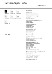 Hotpoint Ariston PFK 7M4 Operating Instructions Manual