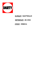 Electrolux 3588416 Manual