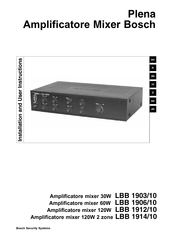 Bosch LBB 1903/10 Installation And User Instructions Manual
