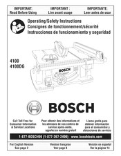 Bosch 4100DG Operating/Safety Instructions Manual