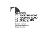 Nakamichi TD-500D Owner's Manual