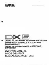 Yamaha DX5 Owner's Manual