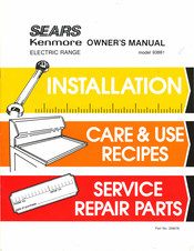 Sears Kenmore 93881 Owner's Manual