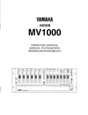 Yamaha MV1000 Operating Manual