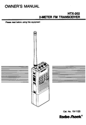 Radio Shack HTX-202 Owner's Manual