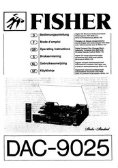 Fisher DAC-9025 Operating Instructions Manual