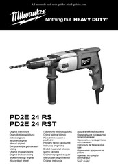 Milwaukee HEAVY DUTY PD2E 24 RST Original Instructions Manual