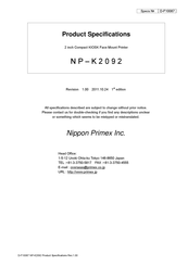 Nippon Primex NP-K2092 Manual