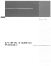 HP 54520 Series Service Manual