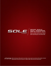 Sole Fitness 16208380920 Owner's Manual