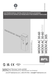 BFT MOOVI AC 30-60 RMM User Manual