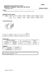 Murata GRM0225C1C1R0BD05L Reference Sheet
