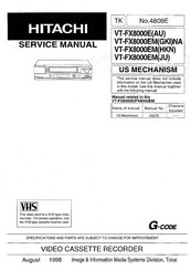 Hitachi VT-FX8000EM Service Manual