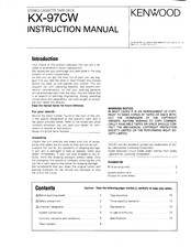 Kenwood KX-97CW Instruction Manual