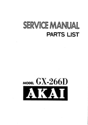 Akai GX-266D Service Manual