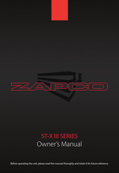 Zapco ST-X III Series Owner's Manual