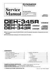 Pioneer DEH-345RX1M/EW Service Manual