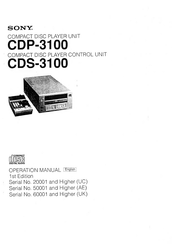 Sony CDS-3100 Operation Manual