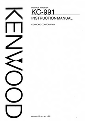 Kenwood KC-991 Instruction Manual