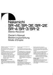 Nakamichi SR-4 Owner's Manual