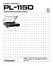 Pioneer PL-115D Operating Instructions Manual