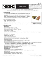 Viking MICROFAST VK307 Technical Data Manual