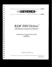 Everex RAM 3000 Deluxe Owner's Manual And Reference Manual