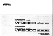 Yamaha VR-6000 Operation Manual
