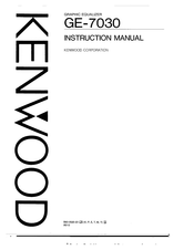 Kenwood GE-7030 Instruction Manual