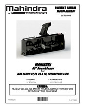 Mahindra BERSB60R Owner's Manual