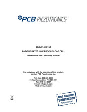 PCB Piezotronics 1403-13A Installation And Operating Manual
