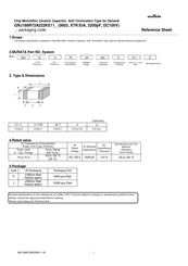 Murata GRJ188R72A222KE11 Series Reference Sheet