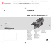 Bosch Professional GBH 18V-40 Original Instructions Manual