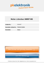 Weller WMRTH Operating Instructions Manual