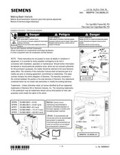 Siemens WBMPFM Installation Instructions Manual
