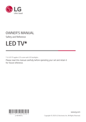 LG 32LS662V3ZC.AEU Owner's Manual