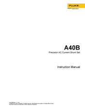 Fluke A40B Instruction Manual