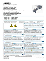 Siemens 3VA9137-0FK2 Series Operating Instructions Manual