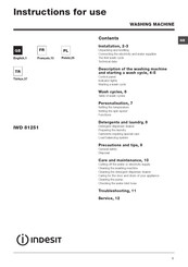 Indesit IWD 81251 Instructions For Use Manual
