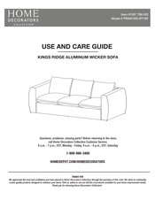 Home Decorators Collection FRA81353-ST1SF Use And Care Manual