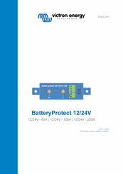 Victron energy BatteryProtect Instruction Manual