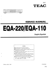 Teac EQA-110 Service Manual