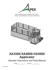 Apex Digital XA3300 Operator Instructions And Parts Manual