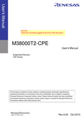 Renesas M38000T2-CPE User Manual