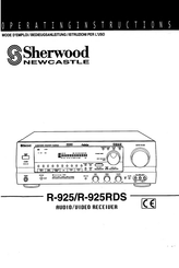 Sherwood Newcastle R-925 Operating Instructions Manual